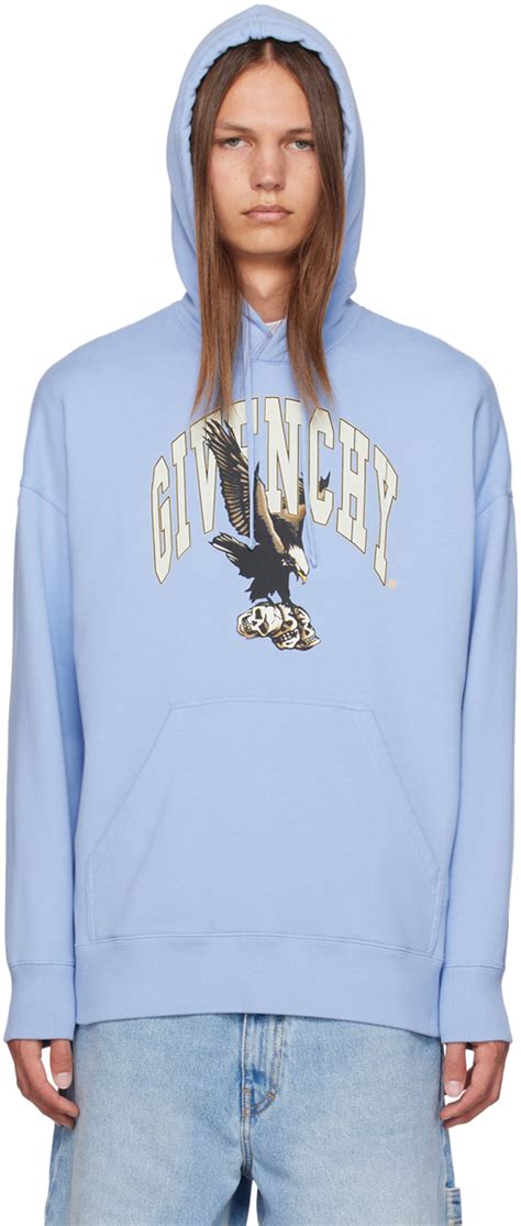 givenchy hoodie ripped blue|givenchy college bermuda hoodie.